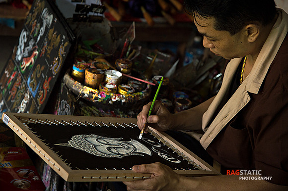umbrella factory. Artisan at work