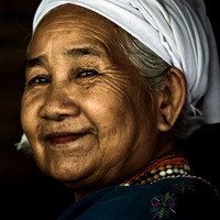 A tribal Lady looking over her shoulder