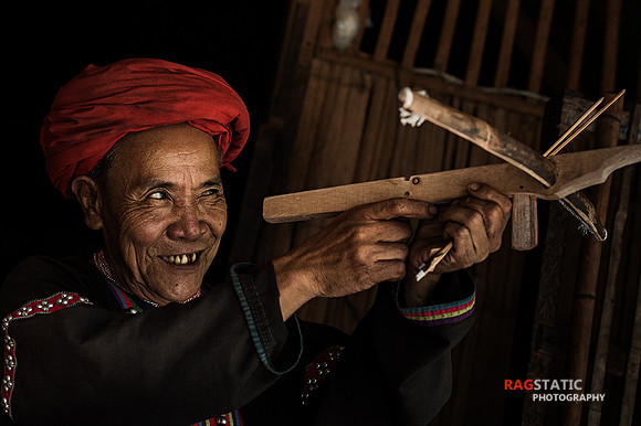 Tribal Man aiming his Bow & Arrow