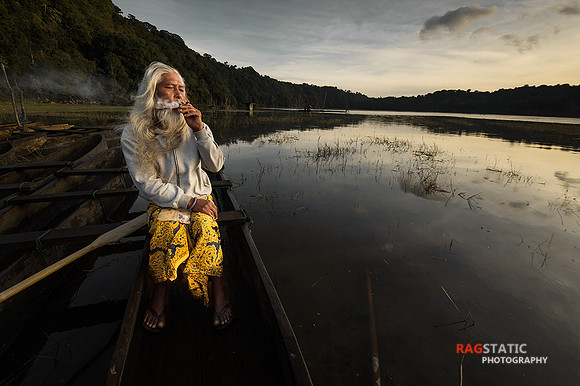 Tamblingan: The Old Man having his sunrise smoke